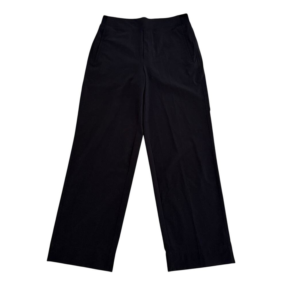 Athleta Brooklyn Heights High Rise Wide Leg Trousers Pants 8 Black Office 58449 - Picture 3 of 13